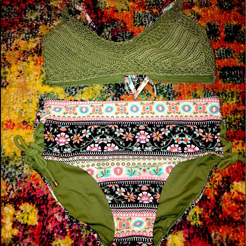 Women’s 2 piece high waisted swimsuit